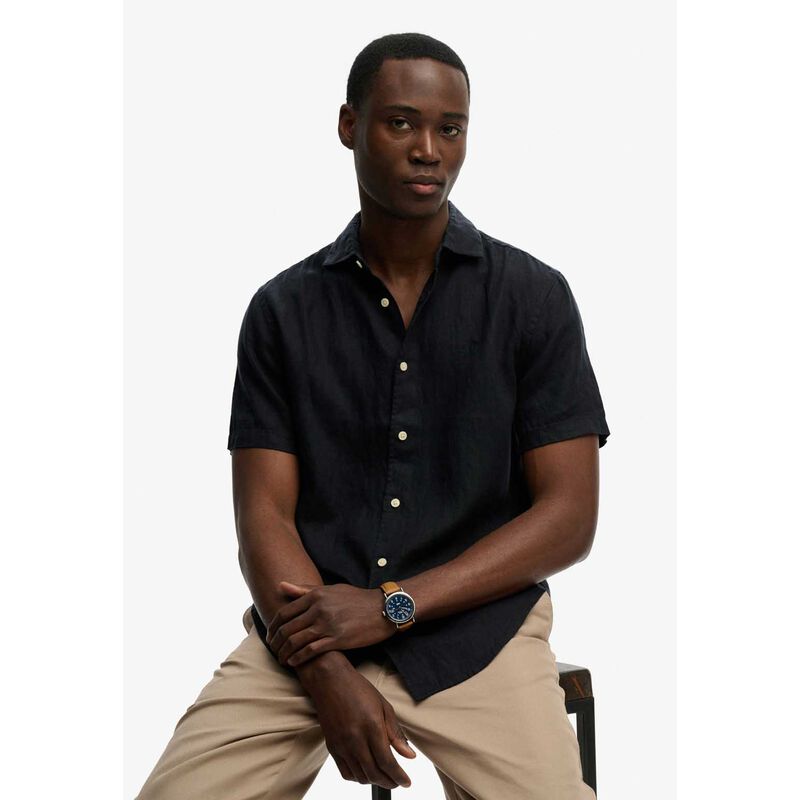 Superdry Riviera Short Sleeve Linen Shirt image number 2
